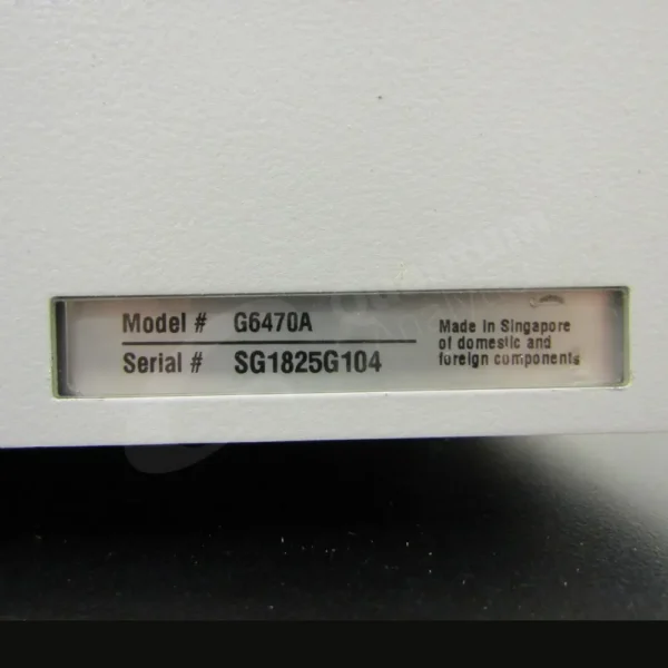 Agilent 6470 Triple Quadrupole LC/MS